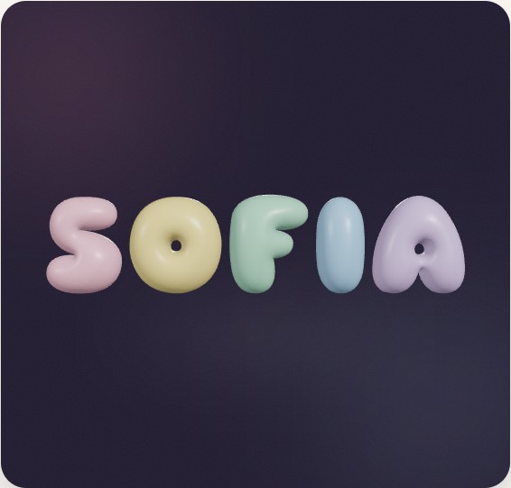 Letras bubble personalizadas